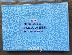 A011 Inde 1977 Ensemble de pièces de 10 preuves très rares Tirage limité à 2 222 exemplaires Développement
