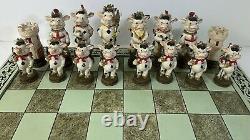 C&f Corporation Decorative Chess Set Cows Va Cows Très Rare