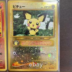 Carte Pokemon Charizard & Pichu & Entei Holo Promo Set Japonais Très Rare