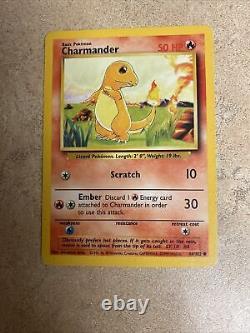 Carte Pokémon Charmander (Lot de 3) Charmander 46/102 Set de Base Original Très Rare