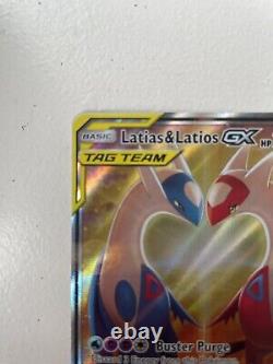 Carte Pokemon Latias & Latios GX (Art alternatif en plein écran) SM Team Up 170/181