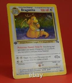 Carte Pokémon TCG WOTC Anglais 1ère édition Holo Rare Dracolosse Fossile Set 4/62