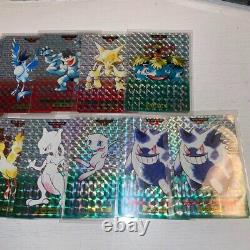 Carte Pokémon Très Rare Carddass Prism & Bandai Japonais Régulier Set De 11 Mewtwo
