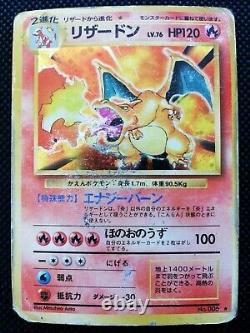 Cartes De Pokémon Charizard Japonais 006 Ensemble De Base Holo Old Back Très Rare F/s