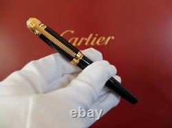 Cartier Pacha Fountain Pen Décor Noir Avec 18k Plume D’or Très Rare Ensemble Complet