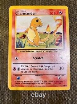 Charmander Pokemon Card 46/102 Ensemble De Base Original 1995 (very Rare)