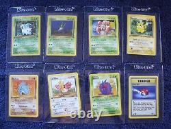 Collection complète de cartes Pokémon de la 1ère édition de la Jungle, communes et peu communes, jamais jouées ! 33-64