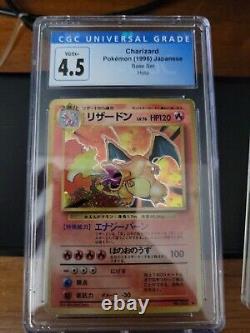 Courroie? Pokemon Tcg 1996 Ensemble De Base De Charizard Japonais Holo Cgc 4.5 Vg Ex