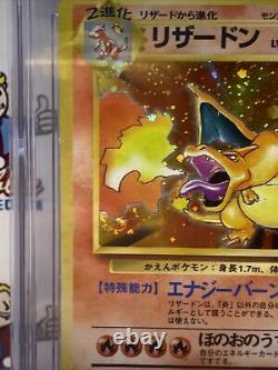 Courroie? Pokemon Tcg 1996 Ensemble De Base De Charizard Japonais Holo Cgc 4.5 Vg Ex+