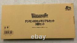 Digimon Card 20th Memorial Set Sets Trois Sets Box Très Rare Japon