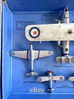 Dinky Toys R. Tres Rare A. F Airplanes Set N ° 61 Avant La Guerre (1937 1941)