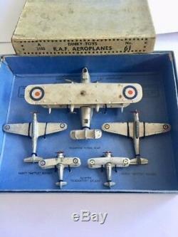 Dinky Toys R. Tres Rare A. F Airplanes Set N ° 61 Avant La Guerre (1937 1941)