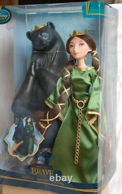 Disney Brave Merida Mère Reine Elinor & Poupée D'ours Nouveau Très Rare