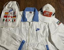 Ds Full Set 1988 Nike Korea Olympics Seoul Windbreaker Paper Jacket. Très Rayonnée
