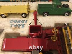 Ensemble Cadeau Corgi 22 Rare Vintage Boxed Farming Models Très Bon Pour L’âge