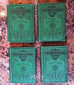 Ensemble De 21 Volumes D'oeuvres De Hawthorne, Très Rare Collection. James Osgood Et Co. 1876