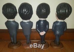 Ensemble De 4 Beatles Prod Esco. Inc 1984 Chalkware 18 Statues Très Rare