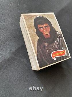 Ensemble complet de 66 cartes mexicaines très rares de la variante mexicaine Topps Planet Of The Apes de 1975
