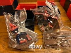 Ensemble de 12 mini-figurines de jouets en capsule Spider-man 2 très rares de Yamato Japan.