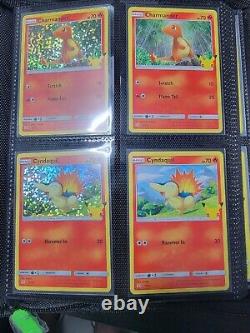 Ensemble de cartes Pokémon du 25e anniversaire de McDonald's, toutes avec Holo Bleed, très rares.