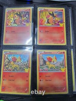Ensemble de cartes Pokémon du 25e anniversaire de McDonald's, toutes avec Holo Bleed, très rares.