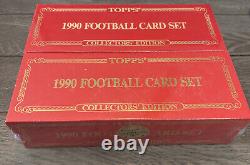 Ensemble de cartes de football de l'édition spéciale Tiffany 1990 de Topps ! Très rare.