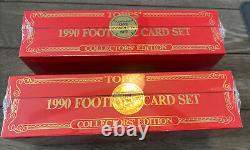 Ensemble de cartes de football de l'édition spéciale Tiffany 1990 de Topps ! Très rare.