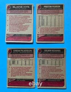 Ensemble de cartes de l'équipe des Dallas Cowboys de 1977 de Topps Mexicain - Les 17 cartes! Très rare