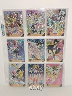 Ensemble de cartes holographiques à prismes Sailor Moon des années 90 TRÈS RARE - Ensemble de 1 à 45 autocollants.