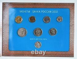Ensemble de monnaies russe de 2002 de la Monnaie de Moscou avec jeton en argent - TRÈS RARE ENSEMBLE