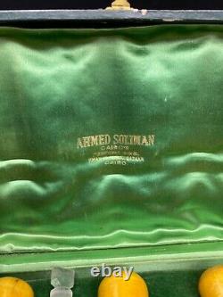 Ensemble de parfums très RARE des années 1920, égyptien Ahmed Soliman, 3 bouteilles dans leur boîte d'origine