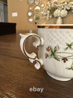 Ensemble de thé en porcelaine HOLLOHAZA vintage de collection de 5 pièces, Hongrie, très rare
