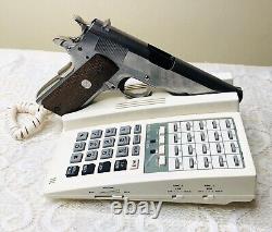 Ensemble très rare de collectionneurs vintage de téléphone Colt 45 Gun 1987, neuf dans sa boîte, TESTÉ.