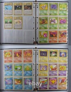 Équipe complète de cartes communes et peu communes des séries de cartes Pokémon japonaises Base, Fossil, Jungle et Team Rocket