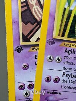 Girafarig Première Édition Grey Stamp Neo Genesis Très Rare Erreur Carte Pokémon