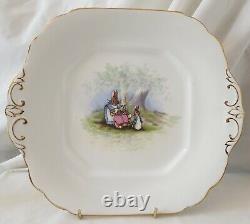 Grimwades Beatrix Potter Très Rare Ensemble De Thé Pour Adultes, Y Compris Cake Plate Ca1923