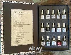 Indice Frais de Parfum Chronicles 15 parfums 5ml vaporisateurs en verre Très rare coffret boxed