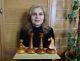 Jeu D'échecs Big Géant En Bois Vintage Soviétique Russe 50-60 Made In Urss Très Rare