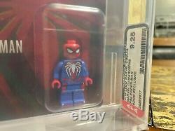 Lego Ps4 Spider Man Mini Figure 2019 Sdcc San Diego Comic Con Afa 9,25 Très Rare