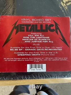 Metallica Edition Limitée Ensemble Boîte En Vinyle 10lp Usine Scellée Très Rare