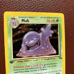 Muk 13/62 Holo Rare Pokemon Fossil Set Très Bon État 1ère Édition
