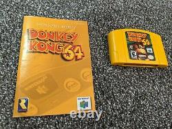 Nintendo 64 Ensemble De Consoles Donkey Kong N64 Cib Très Rare