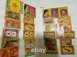 Old Matchbox Labels India Vintage Theme Rare Set De 156 Pcs Album Très Bon