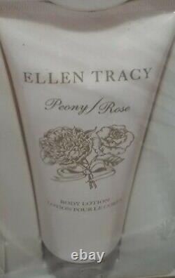 Pivoine Rose par Ellen Tracy EDP Spray 3.4 FL. OZ. + Ensemble cadeau de lotion - Très rare