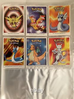 Pokemon Dunkin Boomer Complete 150 Sticker Carte Ensemble 2000 Dans Le Dossier. Très Rare