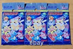 Pokemon Scratch Card Tomy 1er 1997 Ensemble Japonais Non Ouvert De 3 Très Rare Japon