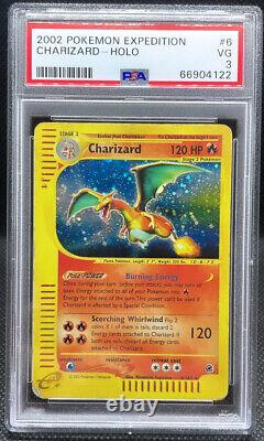 Pokémon Tcg Charizard Expédition 6/165 Holo Rare Expédition Psa 3 Très Bon
