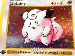 Pokémon Tcg Clefairy 5/102 Holo 1ère Édition Sans Ombre Nm / Très Nice Card