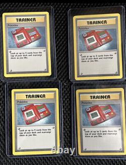 Quatre Pokemon Pokedex 1999 Base Set-trainer Card 87/102très Rare