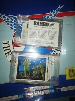 Rambo 1986 Panini set complet de 240/240 autocollants avec album et album vide très rare.